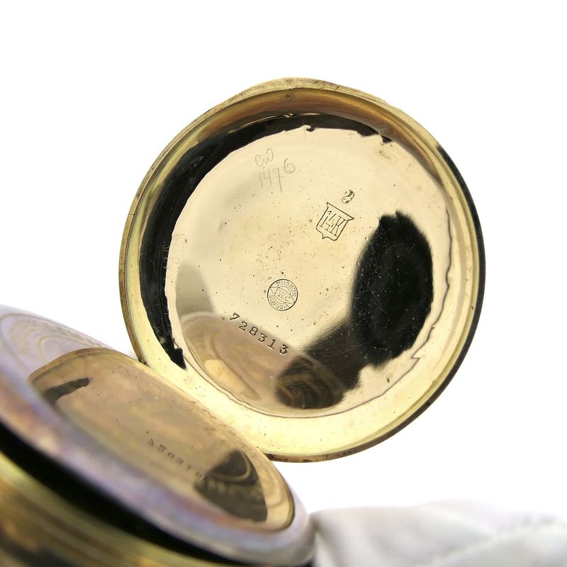 Image 10 of Antique 14k gold IWC pocket watch from 1919