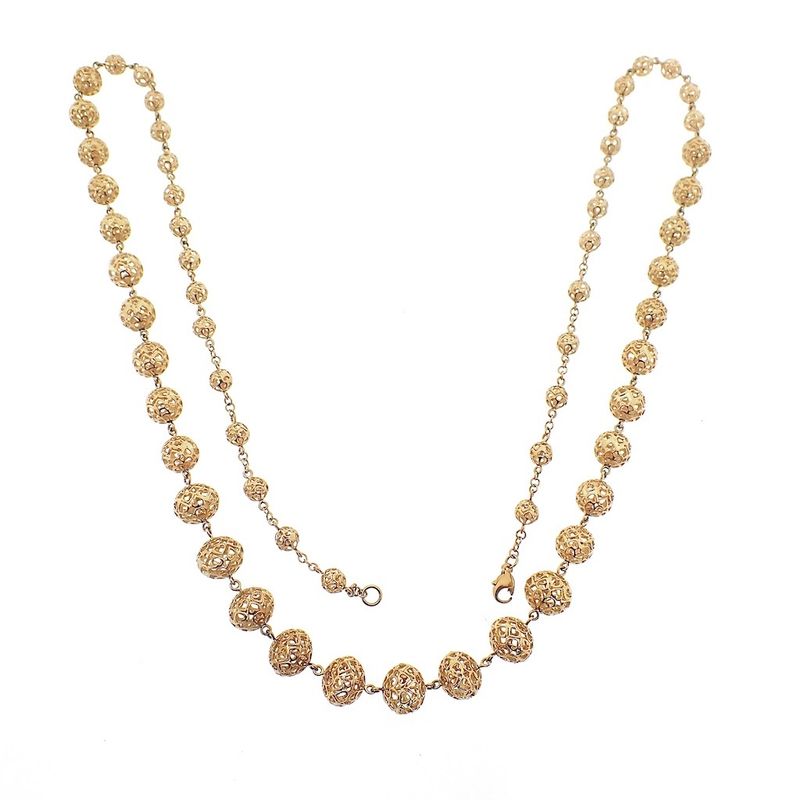 Image 4 of 18K Vintage Gold Fantasy Link Chain | 76 cm