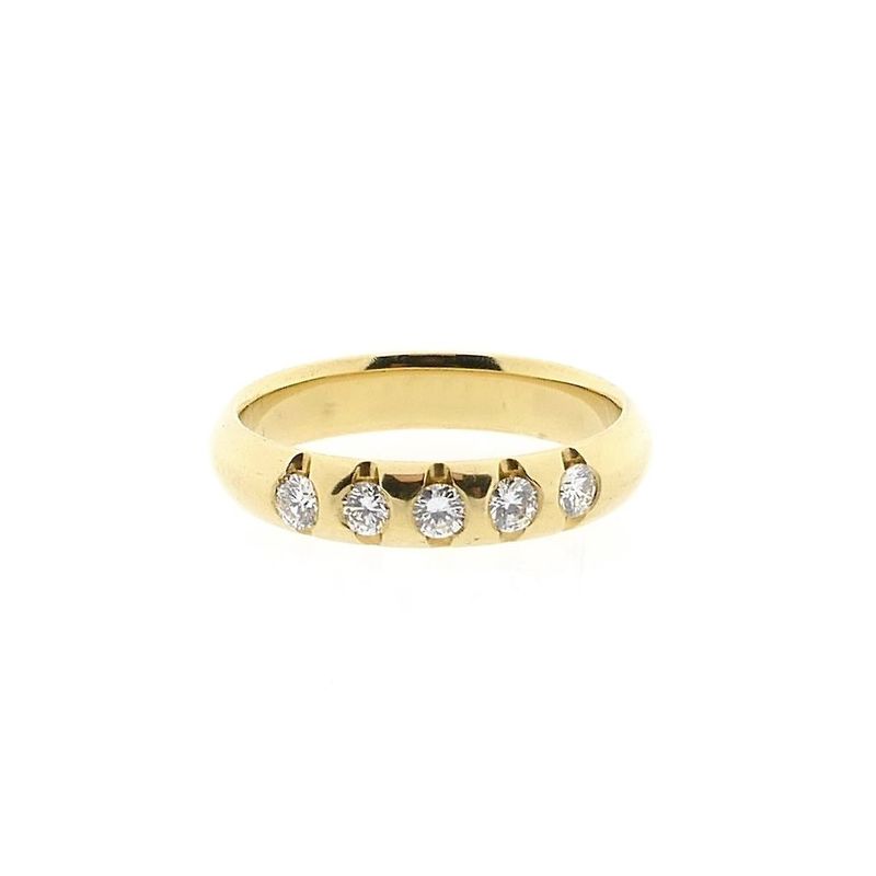 Afbeelding 3 van Gouden rijring met diamanten; 0,25 ct.