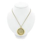 Image 2 of Gold pendant with a spiral and diamond