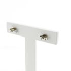 Image 4 of White gold solitaire stud earrings with 0.12 ct diamond.