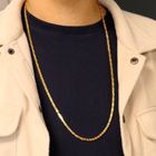 Image 9 of Square Gold Byzantine Link Chain; 14K; 79.5 cm