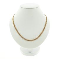 Gold gallery wire link chain | 46.5 cm