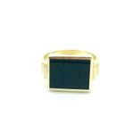 Image 3 of Gold signet ring with onyx stone | Size 21