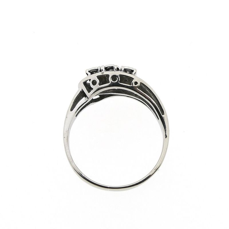 Image 3 of White gold fantasy ring with diamond | 0.06 ct.