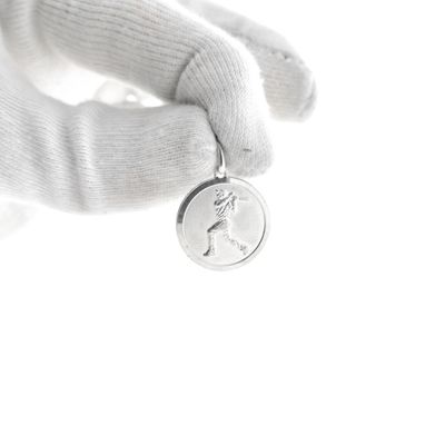 Image 2 of Silver sports pendant of a baseball player