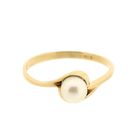 Afbeelding 7 van Gouden ring met parel
