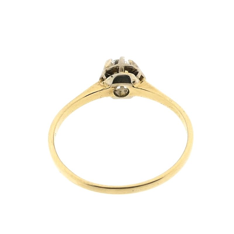 Image 5 of Diamond gold solitaire ring with zirconia