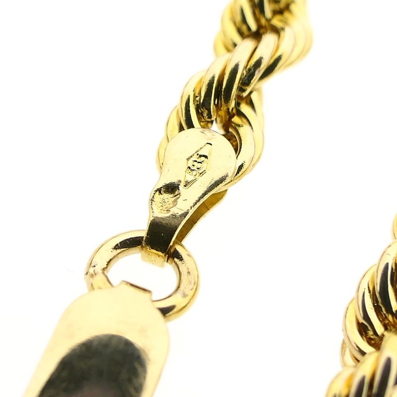 Image 3 of Twisted Link Gold Chain; 14k; 60.5 cm