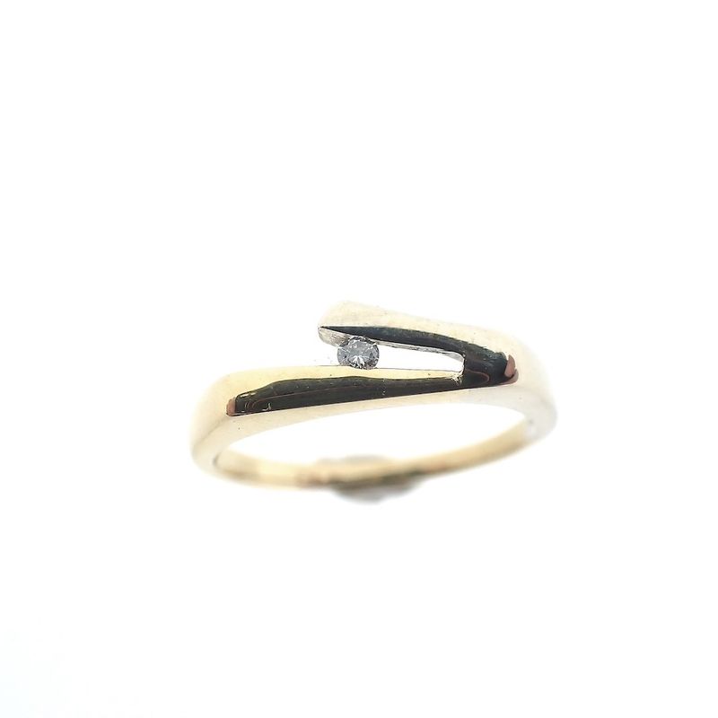 Image 4 of Two-tone gold ring with diamonds | 0.03 ct.