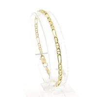 Gold Figaro link bracelet | 18.5 cm