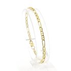 Image 1 of Gold Figaro link bracelet | 18.5 cm