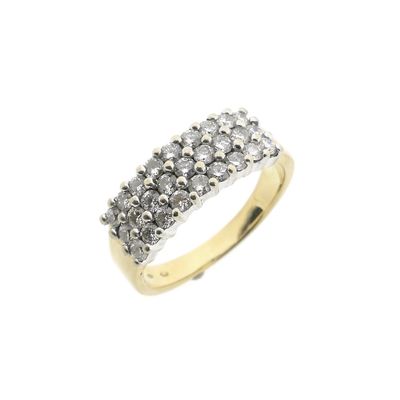 Golden Diamonde pavé ring with diamond; 1.08 ct. Image 1 of Golden Diamonde pavé ring with diamond; 1.08 ct.