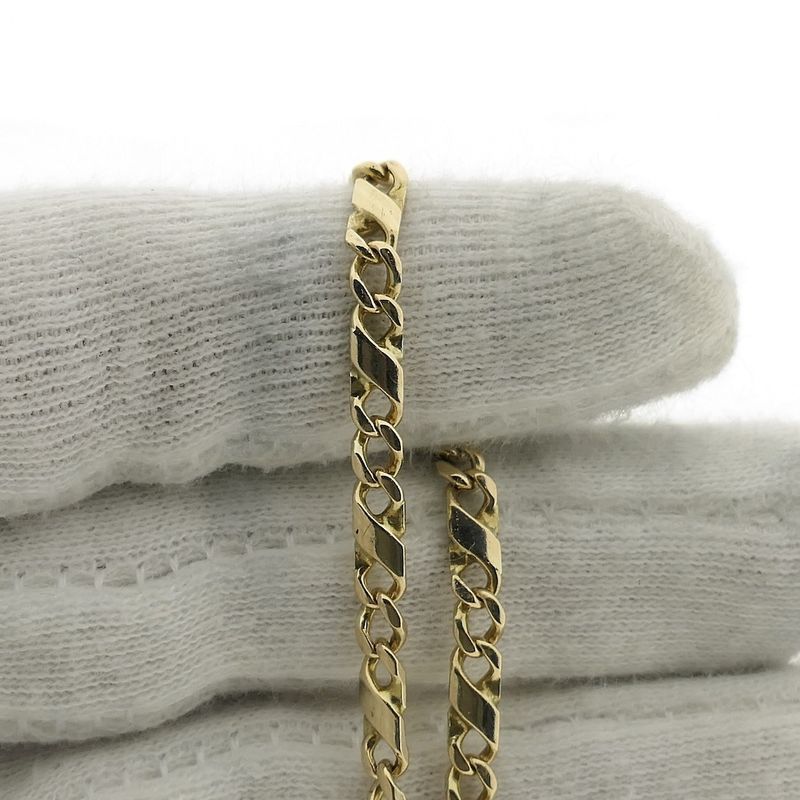 Image 3 of Gold Figaro link bracelet | 20.5 cm