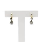 Image 1 of Victorian gold earrings with white sapphire