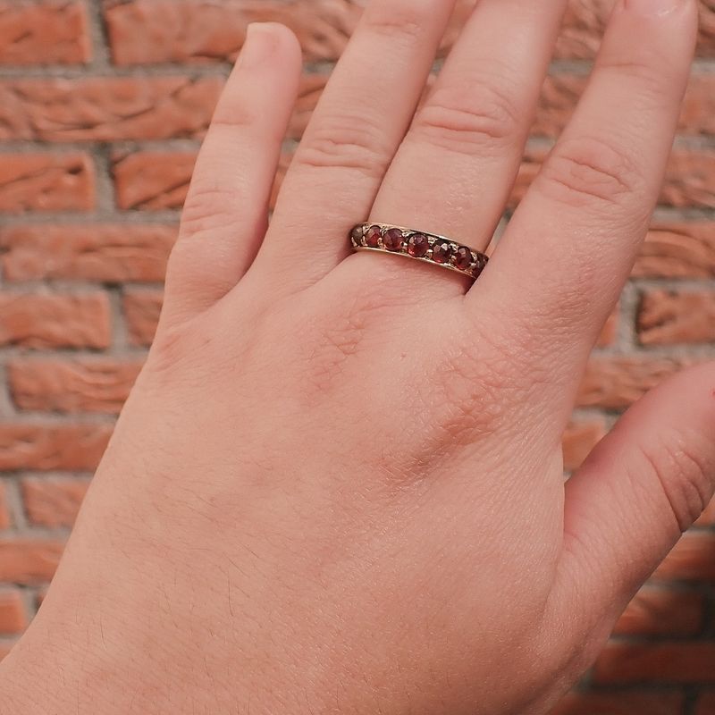 Image 4 of 8-karat ring with garnet stones | Vintage