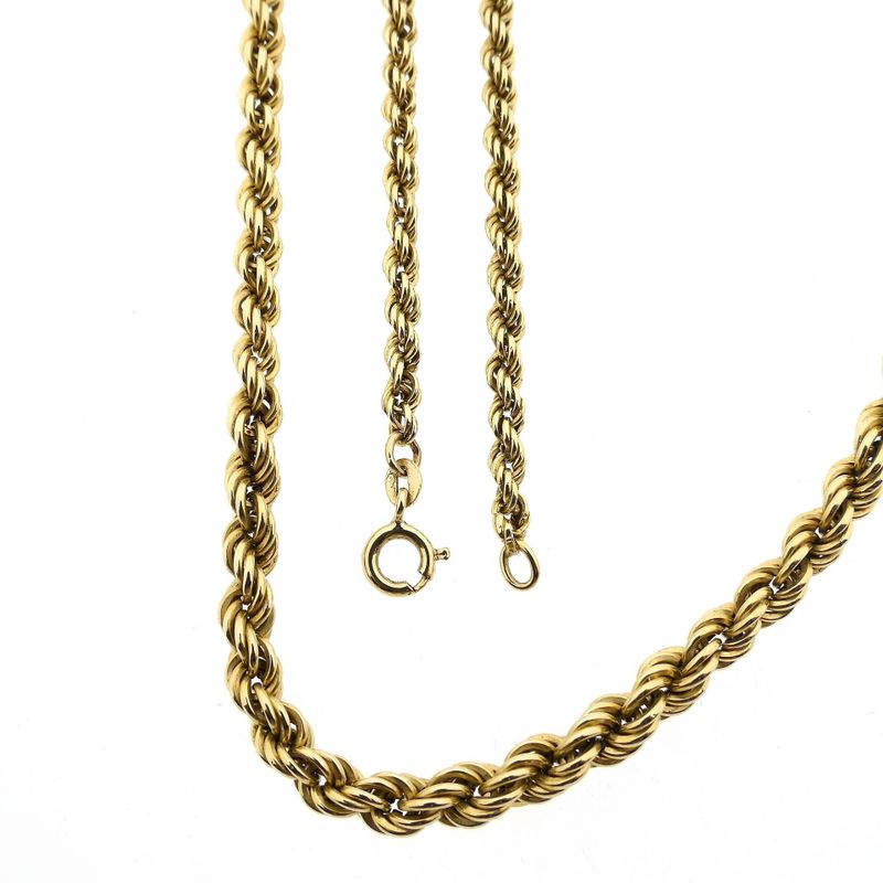 Afbeelding 1 van Gouden gedraaide schakelketting