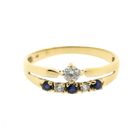 Image 3 of Gold ring with zirconia and sapphire
