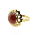 Image 4 of Gold ring with red coral | Vintage