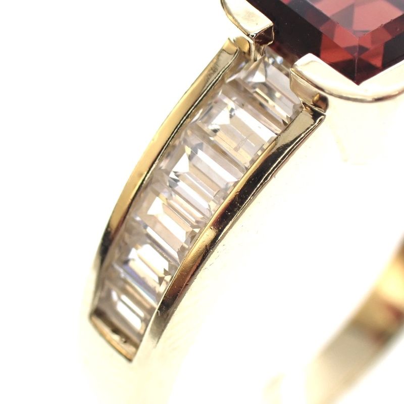 Image 3 of Gold ring with zirconia