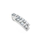 Image 3 of Silver pendant with light blue zirconia