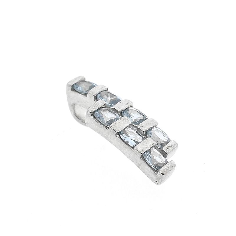 Image 3 of Silver pendant with light blue zirconia