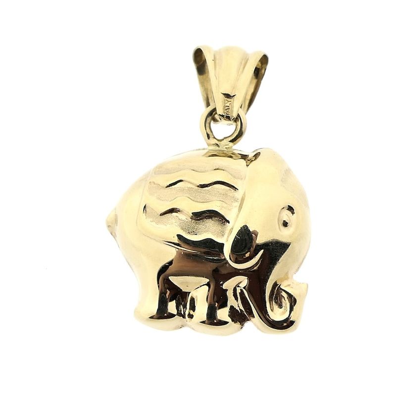 Image 3 of Gold elephant pendant