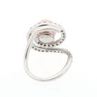Image 6 of White gold ring with Tahitian pearl and diamonds; 1.08 ct.