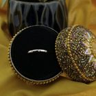 Image 2 of White gold sliding ring with diamond | 0.045 ct.