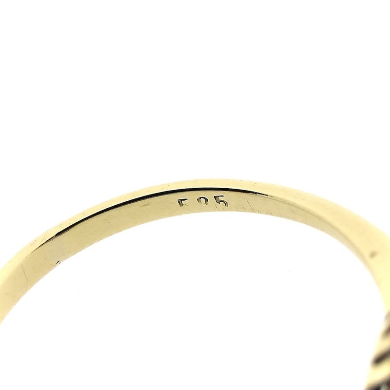 Image 2 of Vintage gold ring with turquoise and pearl