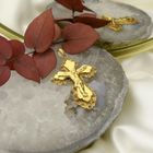 Image 2 of Antique gold pendant of a cross with corpus | 19th century