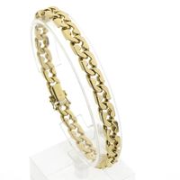 Solid gold gourmet link bracelet