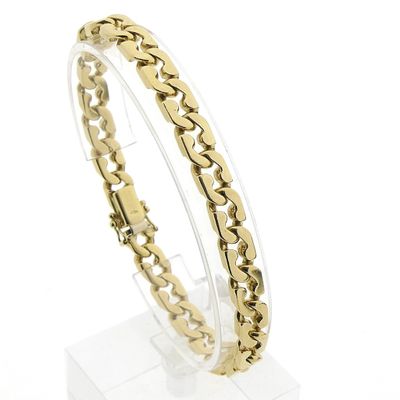 Image 1 of Solid gold gourmet link bracelet