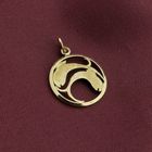 Image 8 of Gold zodiac sign pendant; Pisces