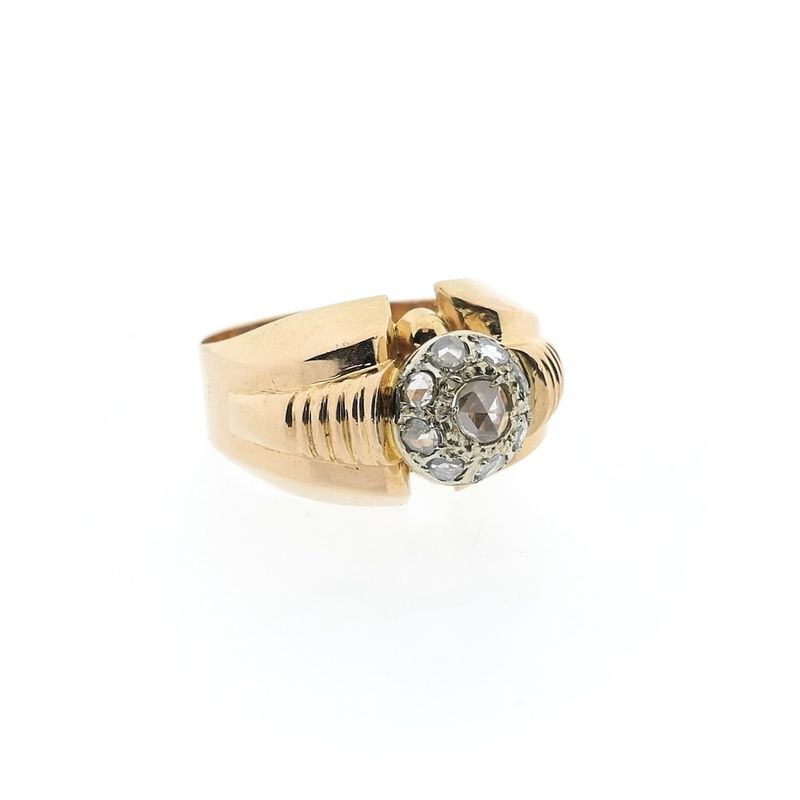 Image 4 of Rose gold entourage ring with diamonds; 0.25 ct.