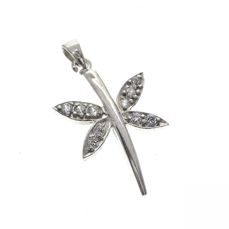 Image 1 of Silver pendant of a dragonfly