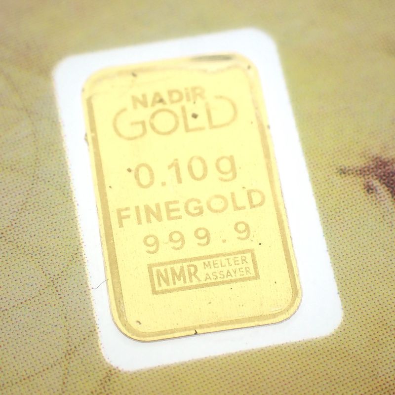 Image 3 of Gold bar of 0.1 gram 999.9 pure gold in banknote; KaratPay; CashGold
