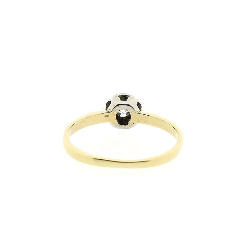 Image 4 of Gold solitaire ring with diamond; 0.07 ct.