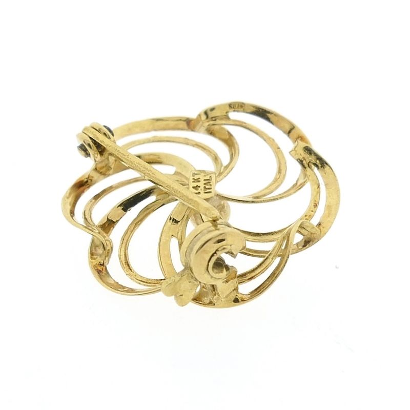 Image 5 of Golden floral brooch