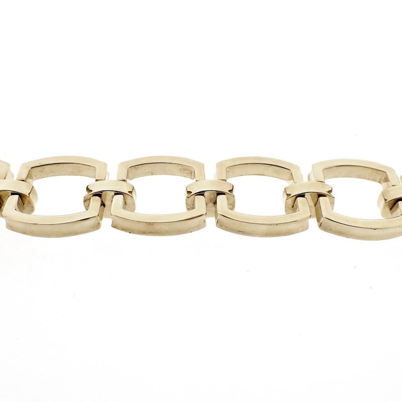 Image 3 of Gold wide link bracelet