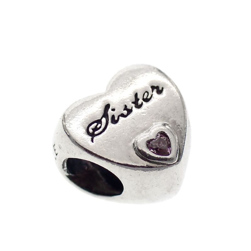 Image 1 of Pandora charm; Silver; Sister