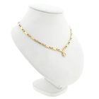 Image 3 of Gold Bar Link Necklace with Zirconia