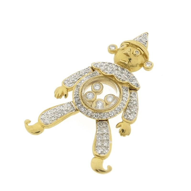 Image 9 of 18K Gold Happy Clown Pendant with 0.50 ct. Diamond