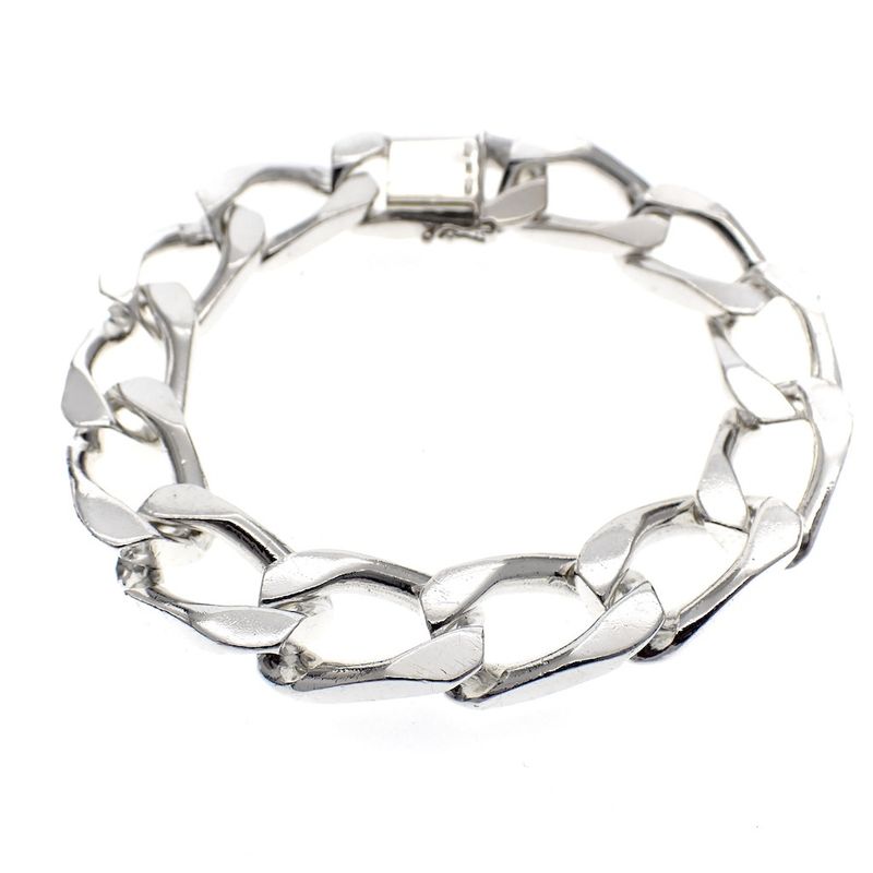 Image 1 of Robust silver gourmet link bracelet