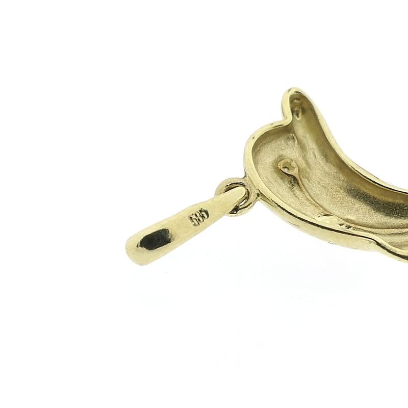 Image 6 of Golden dolphin pendant with diamond | 0.005 ct.