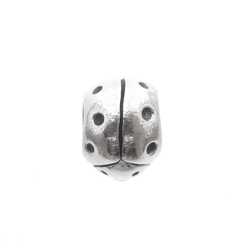 Image 4 of Pandora charm; Silver; Ladybug