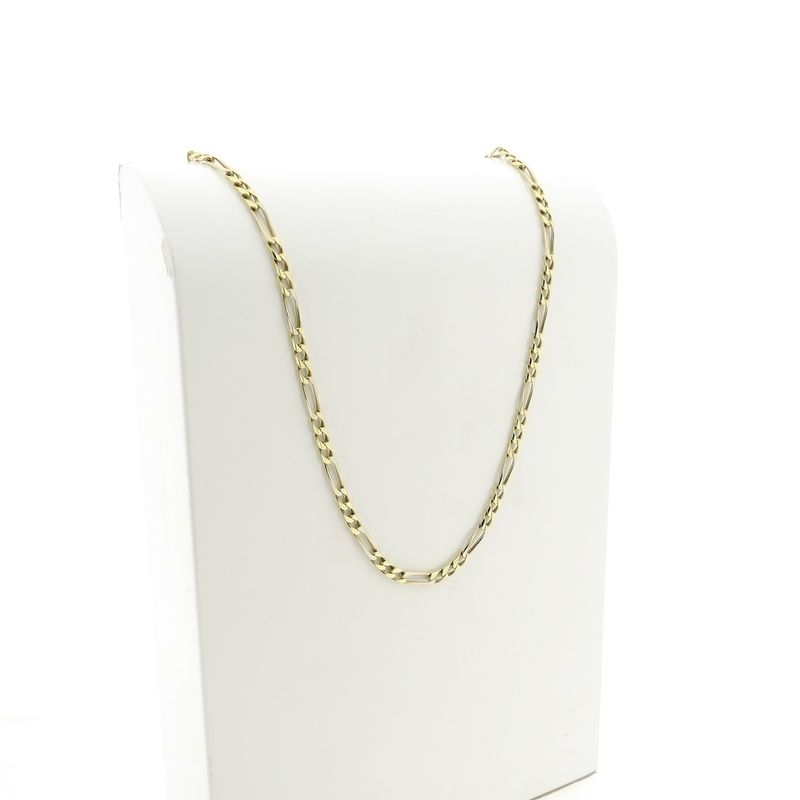 Image 3 of Gold Figaro link chain | 53 cm