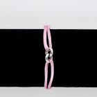 Image 6 of Forever Knots® Handmade Pink Satin Bracelet with Silver Chain
