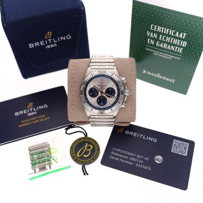 Image 2 of Breitling Chronomat B01 42mm AB013401G1A1; Men's Chronograph Watch