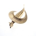 Image 2 of Gold brooch of a feather